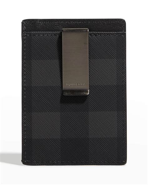 burberry men's sandon leather card case|Burberry Sandon Check Leather Card Case .